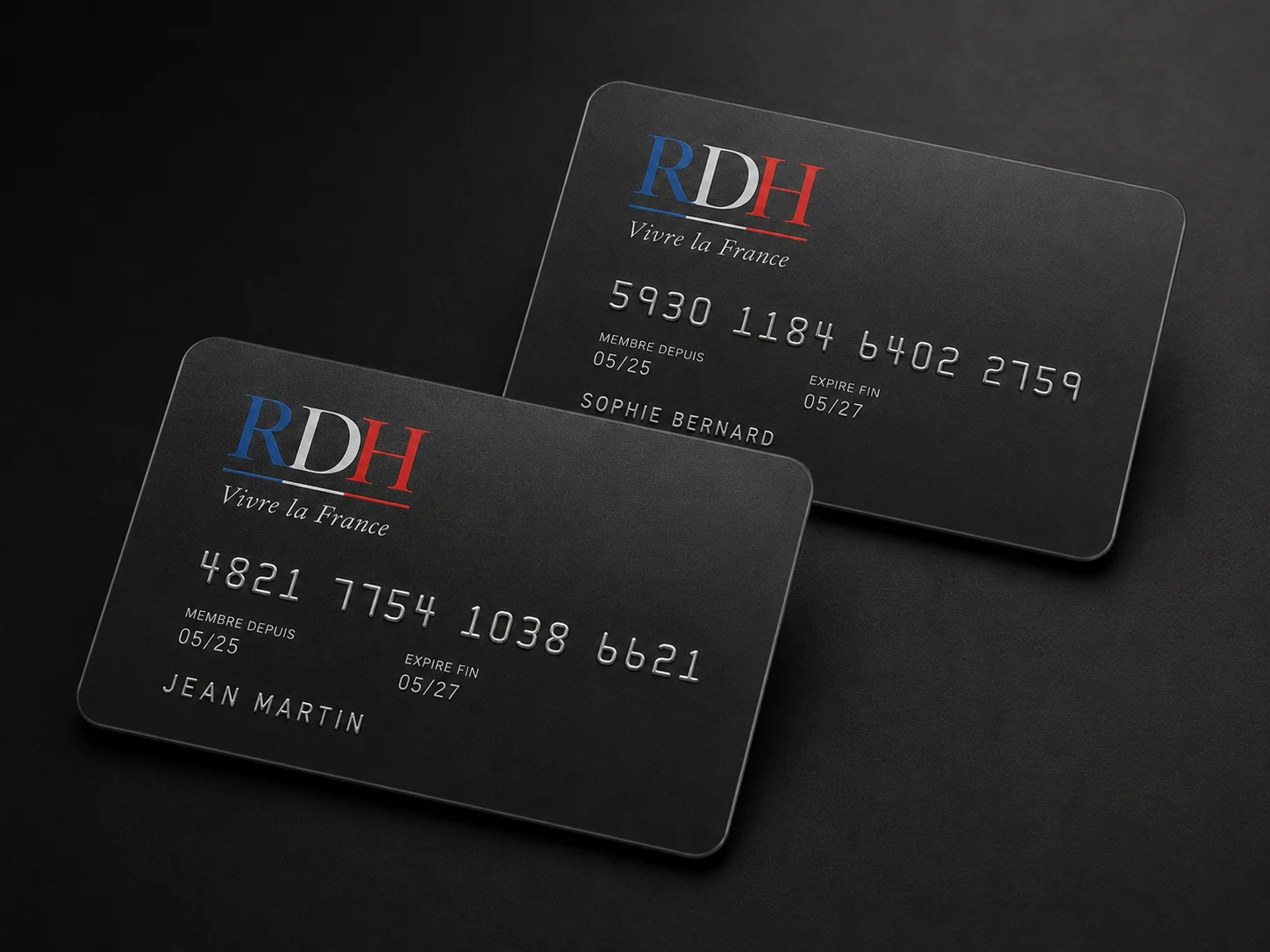 Cartes de membre officielles du RDH « Vivre la France »
